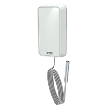 Wireless White BAPI-Stat "Quantum Slim" Temperature Sensor with Remote Probe